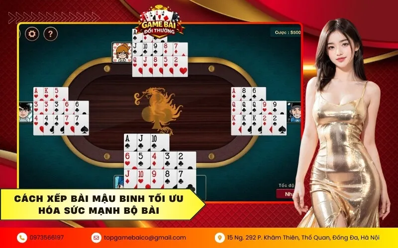 Cách xếp bài Mậu Binh tối ưu hóa sức mạnh bộ bài