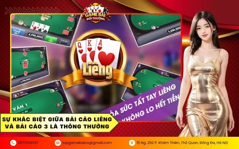 Sự khác biệt giữa bài cào liêng và bài cào 3 lá thông thường